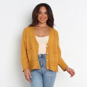NWT Petal + Pup GIULIANA CARDIGAN in MUSTARD
